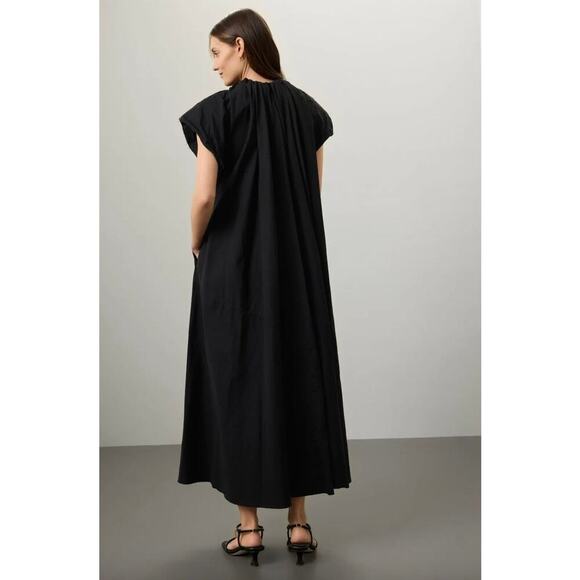 MM6 Maison Margiela Black Maxi Dress - Elegant & Timeless Sz 42 - Picture 3 of 10